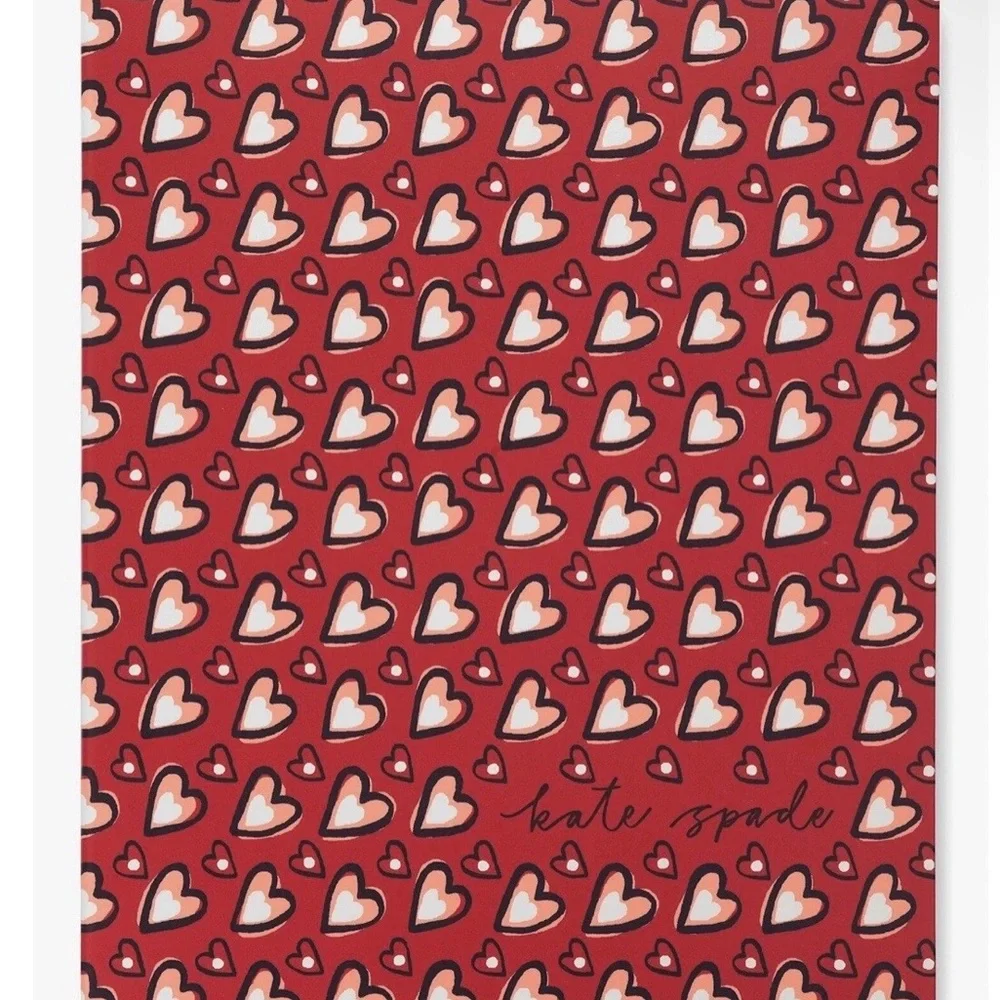 ❤️Kate Spade All About Hearts Red Spiral Notebook - NEW